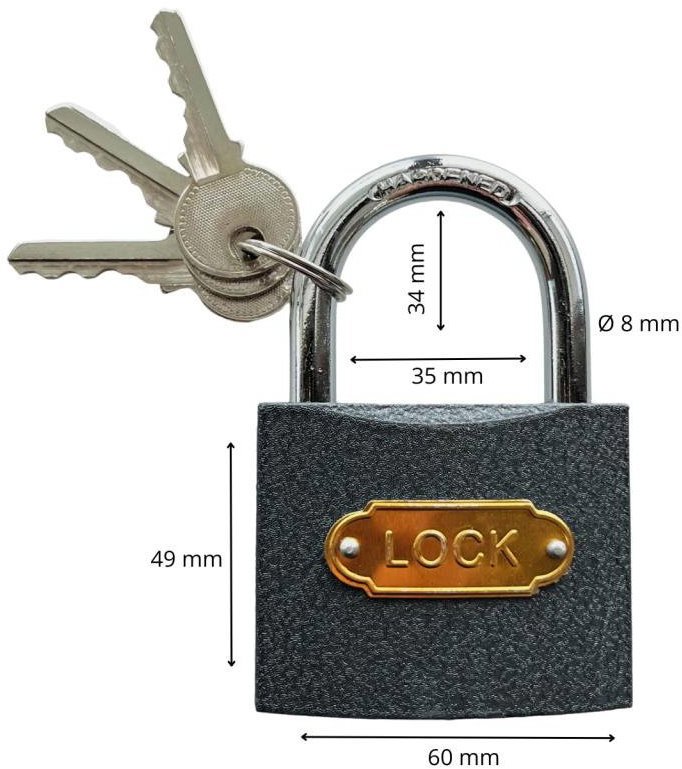 Steel padlock, 60 mm - Padlock