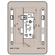 Construction lock 6072 ZZ, right - Mortise Lock