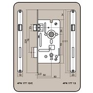 Construction lock 8072/50 K, left - Mortise Lock