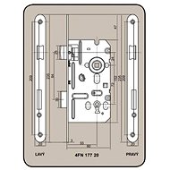Construction lock 8072/55 K, right - Mortise Lock