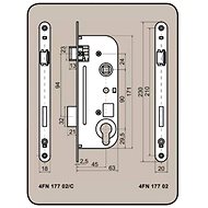 Construction lock 6090/45 V, right - Mortise Lock