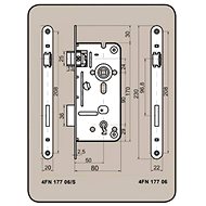 Zámek stavební 8090 K, pravý - Mortise Lock