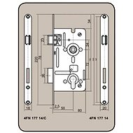 Construction lock 8072/50 V, right - Mortise Lock