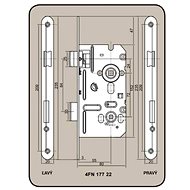 Building lock 8072/55 ZZ, right - Mortise Lock