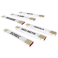 EURONARADI Folding tape measure, wooden PROFI, CE, white, 2 m - Metre