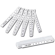 EURONARADÍ Folding tape measure, plastic, white, 2 m - Metre