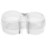 Door stop for door handle, double, plastic, transparent - Doorstop