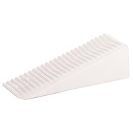 Door wedge, 15,5 x 50 x 19 mm, plastic, white - Doorstop