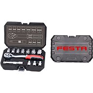 Bare set, 12 pcs, 1/2", plastic case, CrV, FESTA - Socket Wrench Set