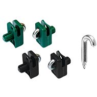 Wire clamp, stainless steel tip, black - Hook