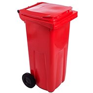 Popelnice plastová, 120 l, červená - Bin