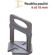 Plastic tile clips, 4 mm, 100 pcs, 6 - 15 mm, LEVELYS - Clamp Spacers