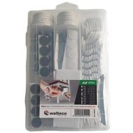 Set of felt pads, self-adhesive, white, 42 pcs - Adhesive Mount