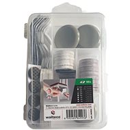 Set of felt pads, self-adhesive, white, 42 pcs - Adhesive Mount