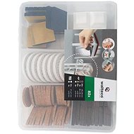 Set of felt pads, self-adhesive, white, 42 pcs - Adhesive Mount