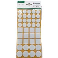 Set of felt pads, self-adhesive, white, 42 pcs - Adhesive Mount