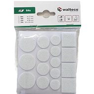 Set of felt pads, self-adhesive, white, 42 pcs - Adhesive Mount