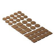 Set of felt pads, self-adhesive, white, 42 pcs - Adhesive Mount