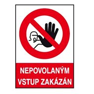 Security Sign - A4 Sticker No Unauthorised Entry - Sign