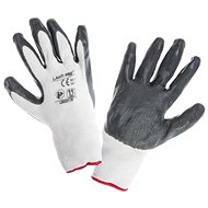 Gloves NITRIL, grey and white, size 9, LAHTI PRO - Work Gloves