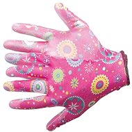 Gloves PU, pink, size 9, LAHTI PRO, head card - Work Gloves