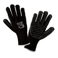 Anti-vibration gloves L290110P, black, size 10, LAHTI PRO, head card - Work Gloves