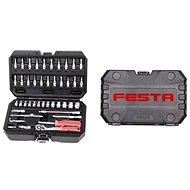 FESTA Shank set, 45 pcs, 1/4", plastic case, CrV - Socket Wrench Set