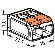 Clamp WAGO 221-612, 2-pole - Screw Terminal