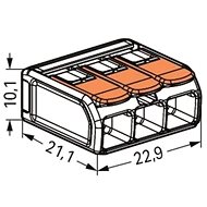 Clamp WAGO 221-613, 3-pole - Screw Terminal