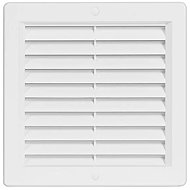 Ventilation Grille with Mesh VM, 200 x 200mm, White 0203 - Ventilation Grille