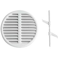 Round Ventilation Grille - Adjustable Cover with Mesh VM, O 75-125mm KS, White 0417 - Ventilation Grille