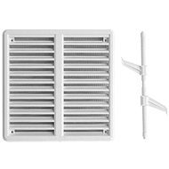 Ventilation Grille - Adjustable Cover with Mesh VM, 175 x 175mm KS, White 0309 - Ventilation Grille
