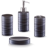 Zeller Black multi-purpose set 4 pcs - Bathroom Accessory Set