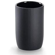 Zeller Ceramic striped toothbrush cup, diameter 7,7 cm - Toothbrush Holder Cup