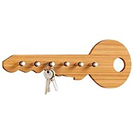 Zeller Key, 6 hooks, bamboo, 35 × 13 × 4 cm - Key Holder