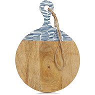 ZELLER Magnesium round serving board, blue 43 × 30 × 2 cm - Cutting Board