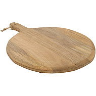 EH Excellent Houseware Round Mango Wood Serving Board, 47cm Diameter - Serving Board