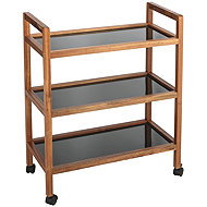 Wenko Fondi Wide mobile shelf made of acacia wood, height 76,5 cm - Cart