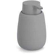ZELLER Ceramic soap dispenser 8,8 × 8,8 × 13,7 cm, grey - Soap Dispenser