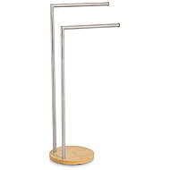 Zeller Bathroom towel rack Orvo, bamboo and stainless steel - Towel Rack