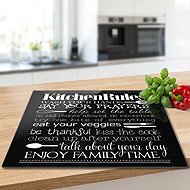 ZELLER Glass plate Kitchen Rules 56 × 50 cm - Cutting Board