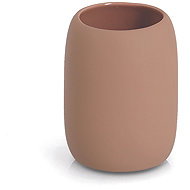 ZELLER Ceramic toothbrush cup mocha 8,4 × 10,8 cm - Toothbrush Holder Cup