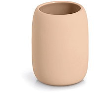 ZELLER Ceramic toothbrush cup light beige 8,4 × 10,8 cm - Toothbrush Holder Cup