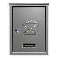 ZEMINI Post box 36.5×26×8cm, grey - Mailbox
