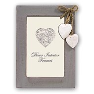 ZEP with hearts 13 × 18 cm, gray - Photo Frame