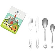 Zilverstad Children's cutlery set, Knights and Princesses, 4 pcs - Children's Cutlery