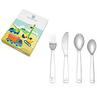 Zilverstad Children's cutlery set, Construction machines, 4 pcs - Children's Cutlery