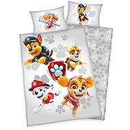 Paw Patrol, šedé, Bio, bavlna, 100×135, 40×60 cm - Povlečení