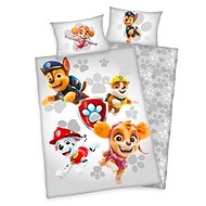 Paw Patrol, šedé, Bio, bavlna + flanel, 100×135, 40×6 - Povlečení