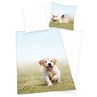 Puppy in the meadow, 140×200 cm - Bed Linen